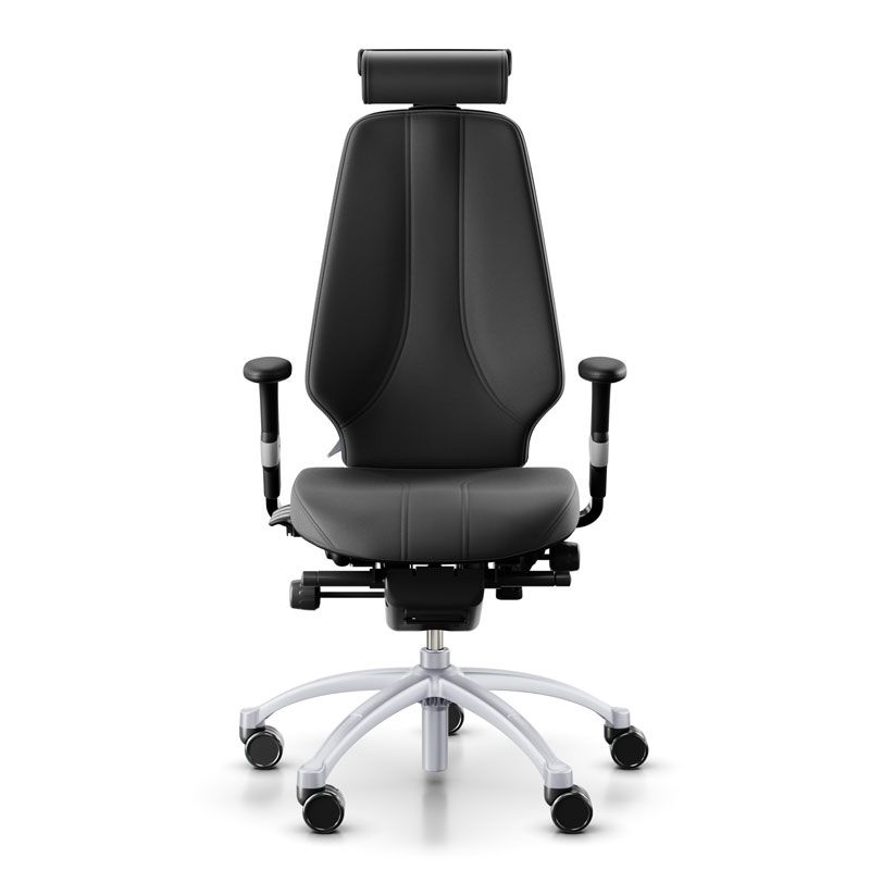 RH Logic 400 XL Desk Chair - Black Leather w/ Neckrest