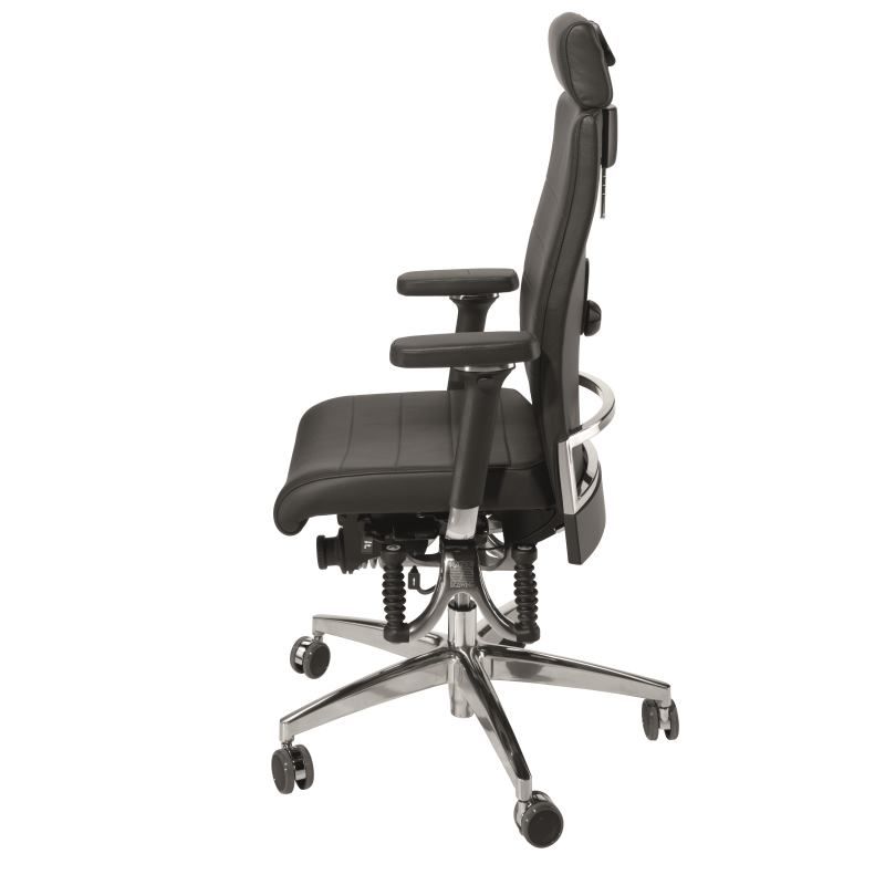 Haider BioSwing 660 iQ Trendline Chair - Black Leather