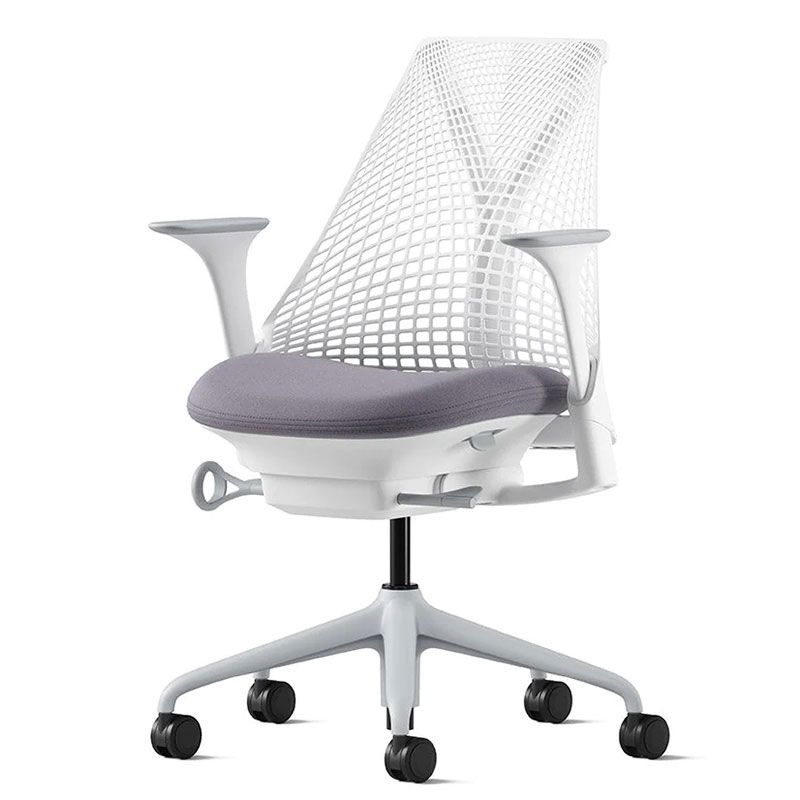 Herman Miller Sayl Chair - White Backrest w/ Grey Seat